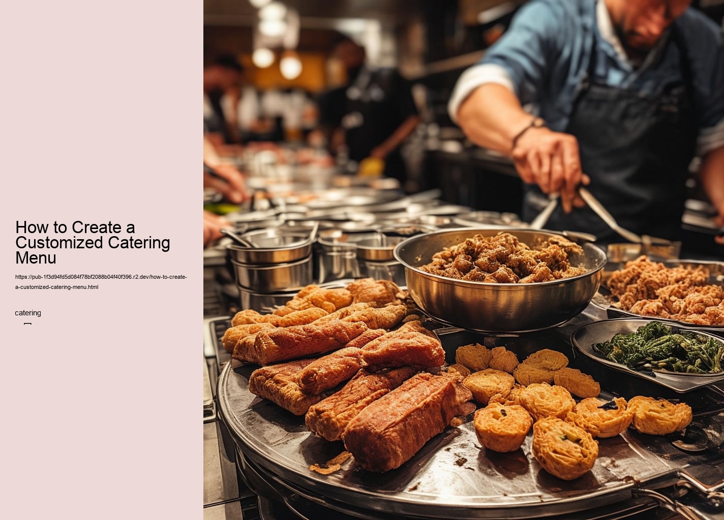 How to Create a Customized Catering Menu